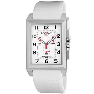 Locman Men's Classic White Dial Watch - 242WH2BK/WH